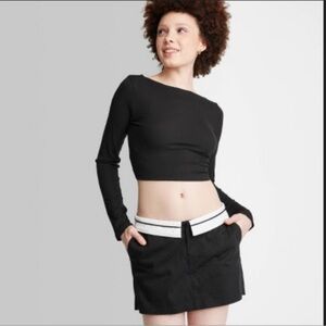 Wild Fable Fold over Chino Skort